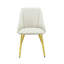 Ensemble de 2 chaises d'appoint en cuir synthétique blanc Gaines