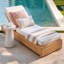 Chaise longue d'extérieur inclinable en bois d'acacia Donnie-909036477-971686894