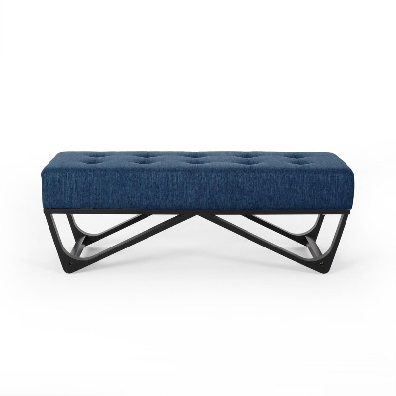 Repose-pieds capitonné et polyvalent au design moderne et élégant, Marine