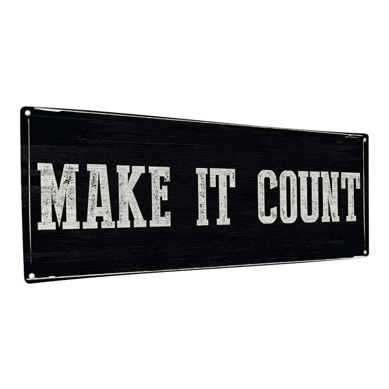 Wall Decor on Metal, 5.75" H x 15.5" W x 0.04" D