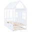 Lit simple avec lit gigogne en bois blanc - Élégant lit de jour en bois et chic moderne