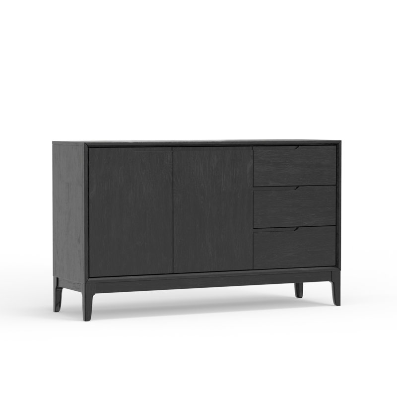 Buffet 3 tiroirs Rise, Noir