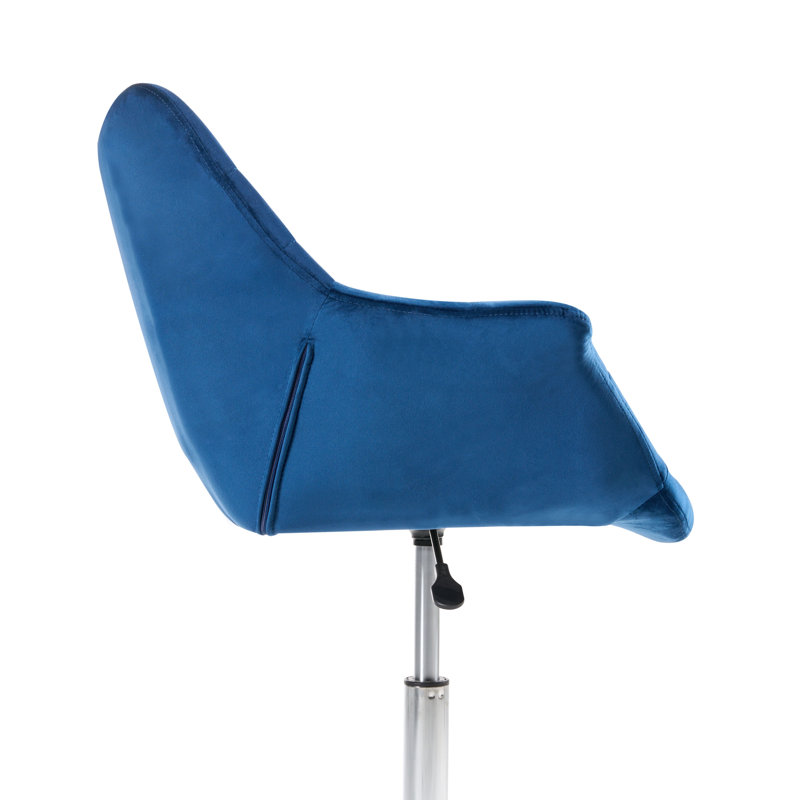 Velvet Office Chair, Navy Blue