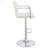 White Adjustable Height Bar Stool And Chrome