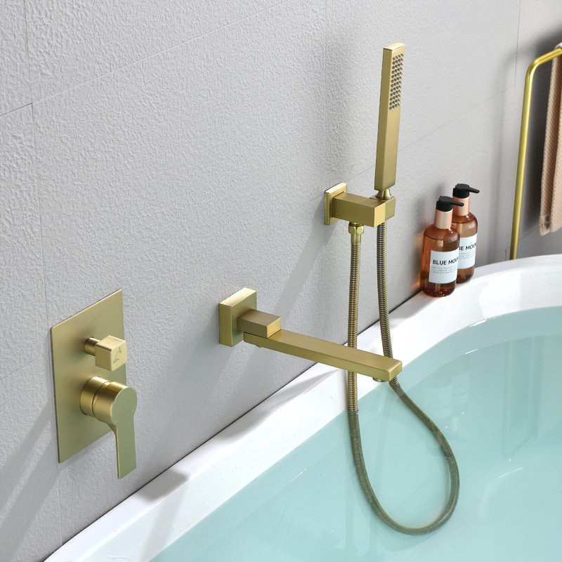 1 Handle Wall Clawfoot Tub Faucet with Diverter