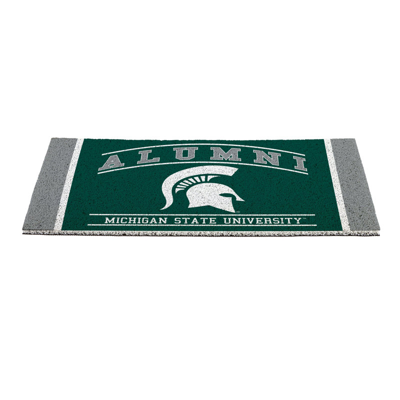 Tapis en PVC de l'Université Michigan State, 28 po x 16 po