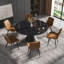 Ensemble de table de salle à manger 6 pièces avec chaises en similicuir, ensemble de salle à manger 7 pièces-738815744-754246000-754246015