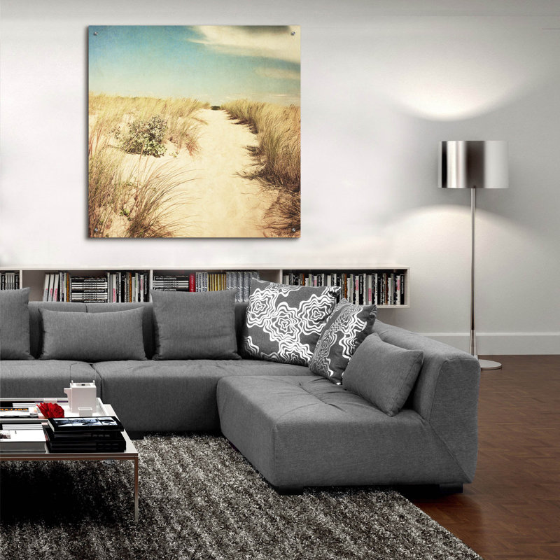  «Sandy Path» par Dirk Wustenhagen, art mural en verre acrylique, 36 po x 36 po, H 36 po x l 36 po