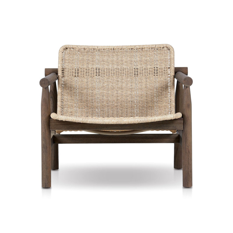Dume Outdoor Chair, White/Brown