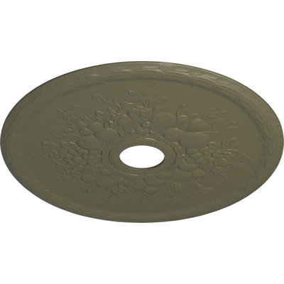 Endurathane Grape Ceiling Medallion, 22 5/8"OD x 3 5/8"ID x 5/8"P (Fits Canopies up to 5 3/8"), Hand-Painted Spartan Stone Finish