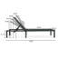 Chaise longue d'extérieur, noir (ensemble de 2)