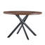 Table de salle à manger ronde classique brune, pliable pour les petits espaces, 46 pouces, 4 places, panneau de fibres à densité moyenne