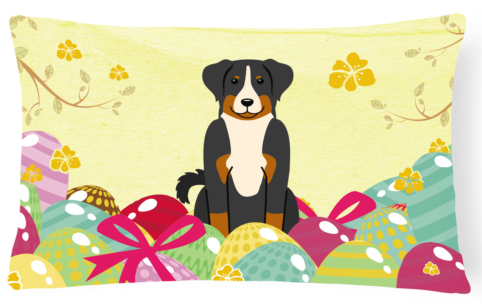 Caroline's Treasures Stampa Metallica 15x15 Cm Uova Di Pasqua Con Corgi - Decorazione Da Parete Per Interni/Esterni - Resistente Ruggine E UV Con Corda Per Appendere