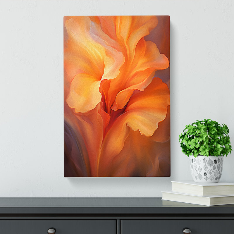 Orchid Flower Abstract - Wrapped Canvas, 50cm H x 35cm W x 3cm D