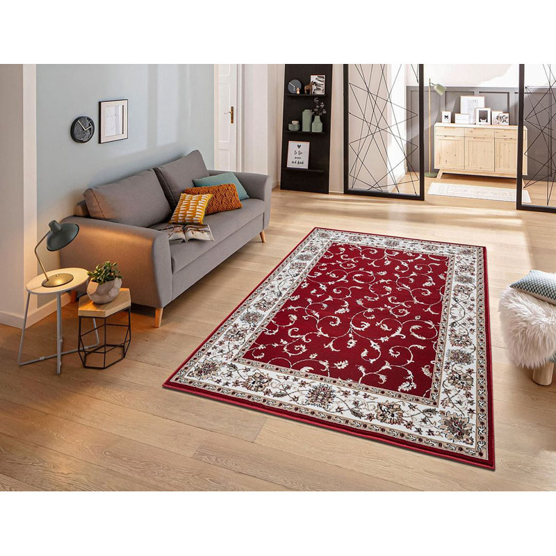 Gorazd-Tapis turc-ROUGE, Rectangle 5 pi 3 po x 7 pi 2 po