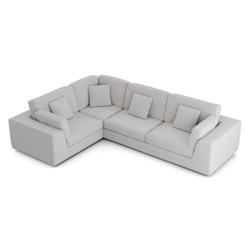 Ensemble de canapé modulaire Perry 07, Tissu gris