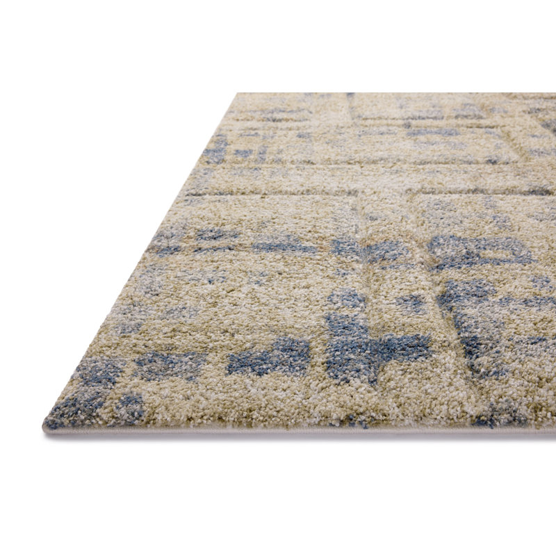 17 Stories Manali Blue / Multi Area Rug, Square 1'6"
