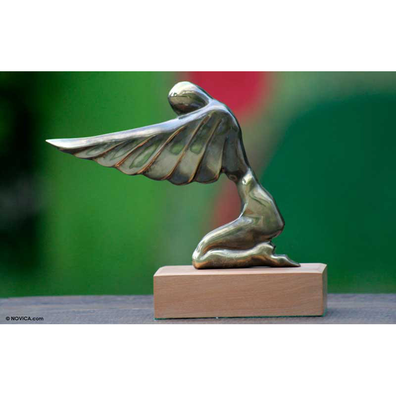 Sculpture en bronze Adhil Angel of Gratitude