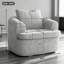 Chaise d'appoint avec structure en métal, chaises de salon rembourrées avec coussins-307276126