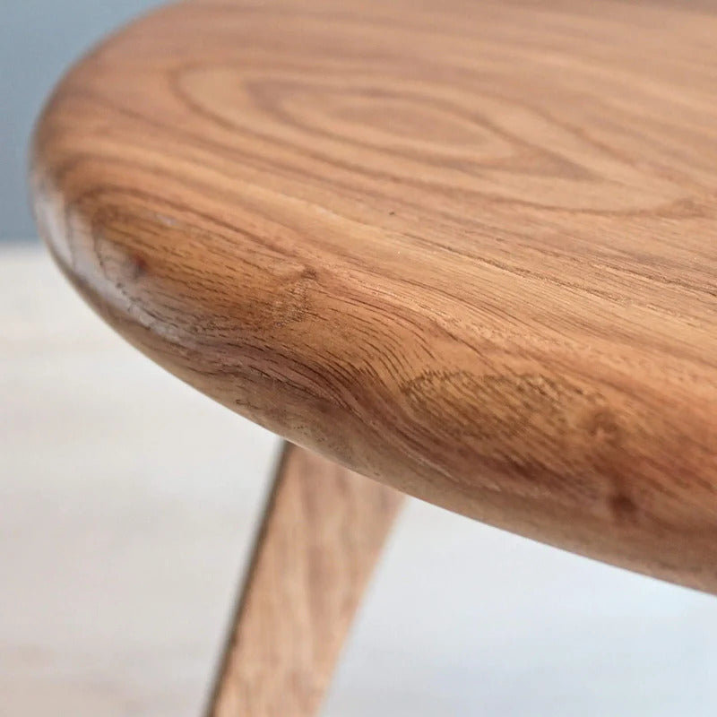 Table basse ronde en bois de chêne massif Aura, H 16 po x L 44 po x l 44 po