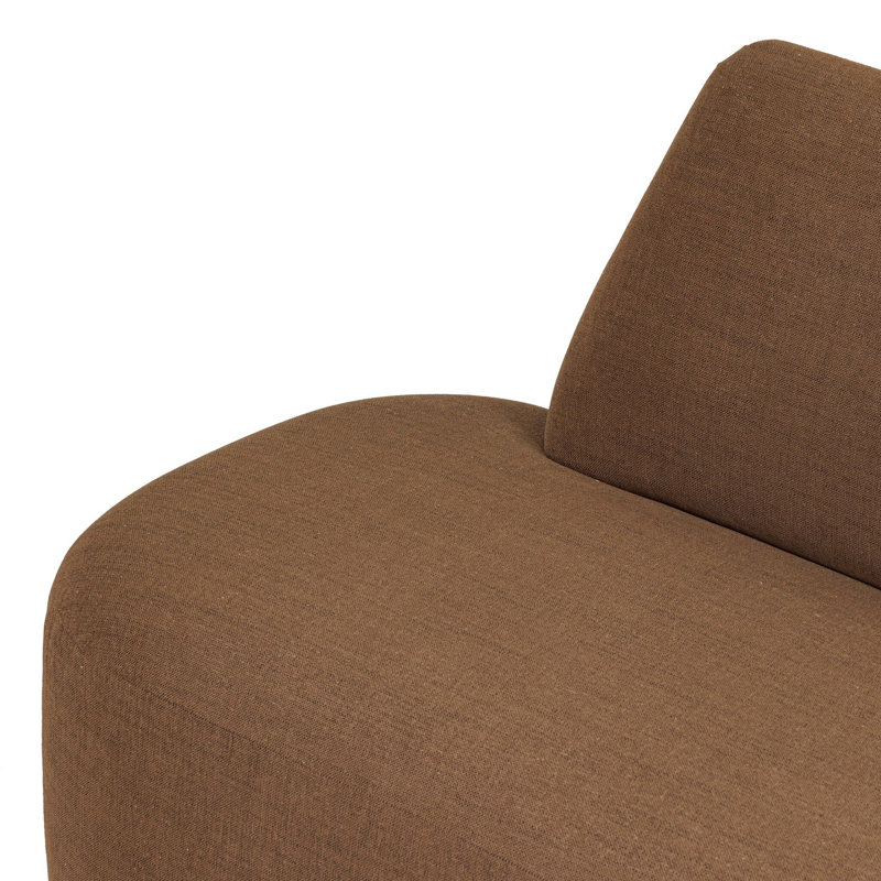 Polyester Blend Upholstered Bench, 36" H x 88.5" W x 88.5" D