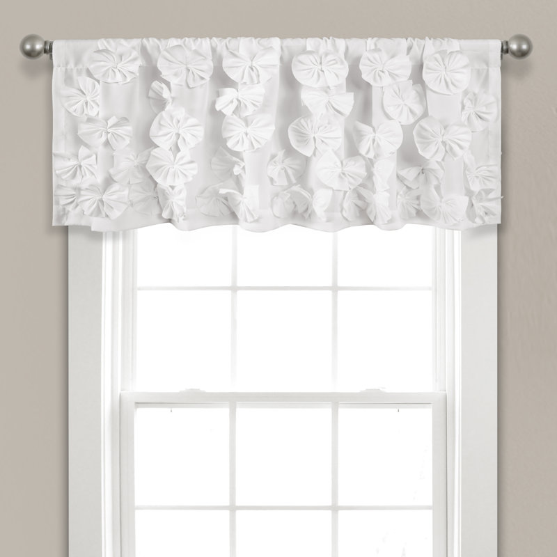 Cantonnière festonnée 52 po , Blanc