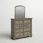 Commode double 9 tiroirs avec miroir Sallysue