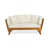 Coussin beige / structure en teck est en rupture de stock