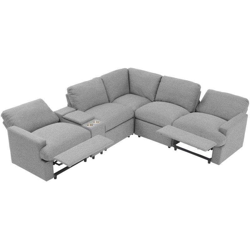 Canapé modulaire inclinable électrique de cinéma maison de 104 po Croslin