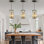 Ensemble de 3 lampes suspendues modernes en cristal pour salle à manger et cuisine Modern