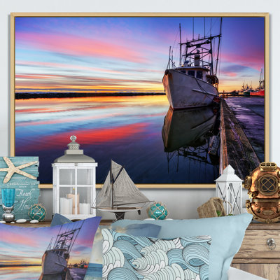 " Boat At Sunrise In Marina II "