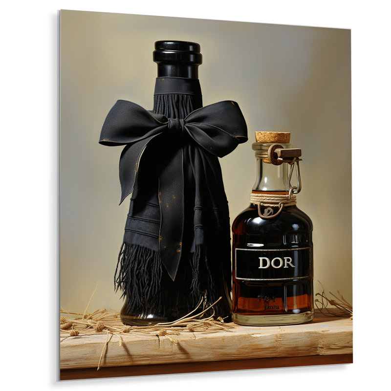 «Chic Noir Perfume Deep Grace - Dior», art mural en métal, H 20 po x l 12 po x P 1 po