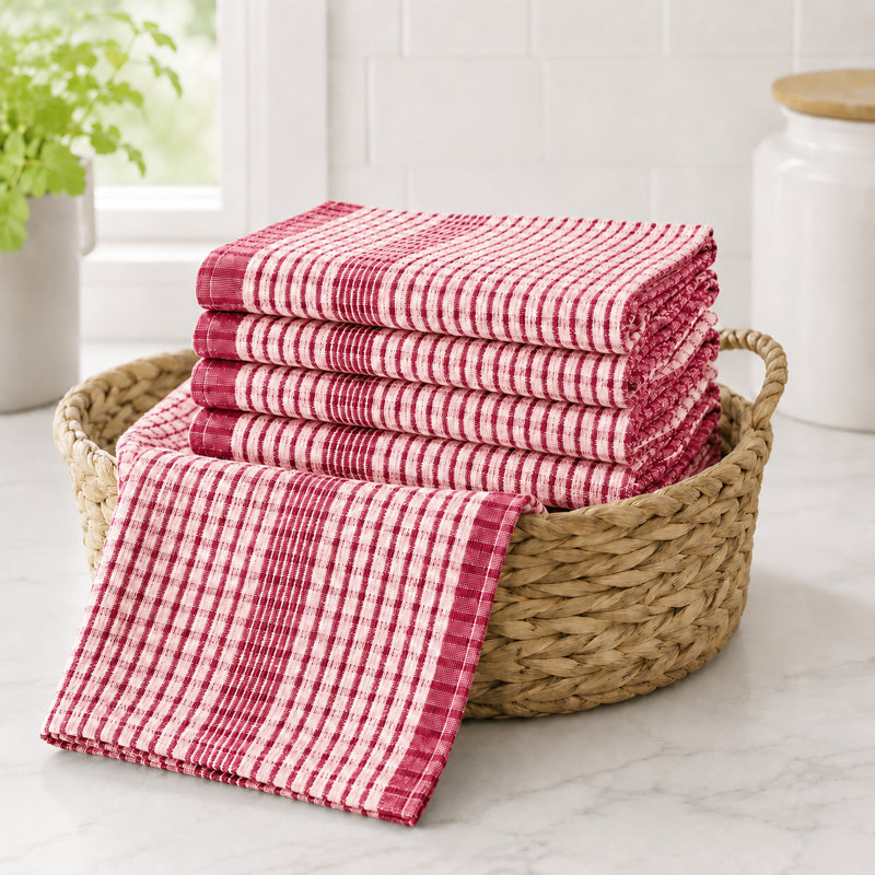 Cotton Plaid Tea Towel Kitchen Towel