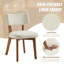 46 cm H Linen Side Chair in Beige