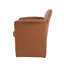 Fauteuil d'appoint 32 pouces, dossier incurvé, dossier allongé, similicuir brun caramel