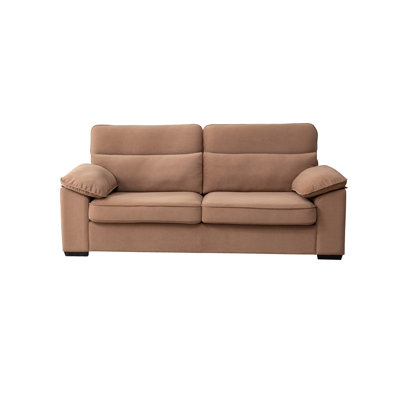 2-Seater Sofa Bed, Mid-Century Modern Couch, Convertible Queen Size Sleeper Sofa With Wooden Frame & Polyester Upholstery, Pull-Out Design