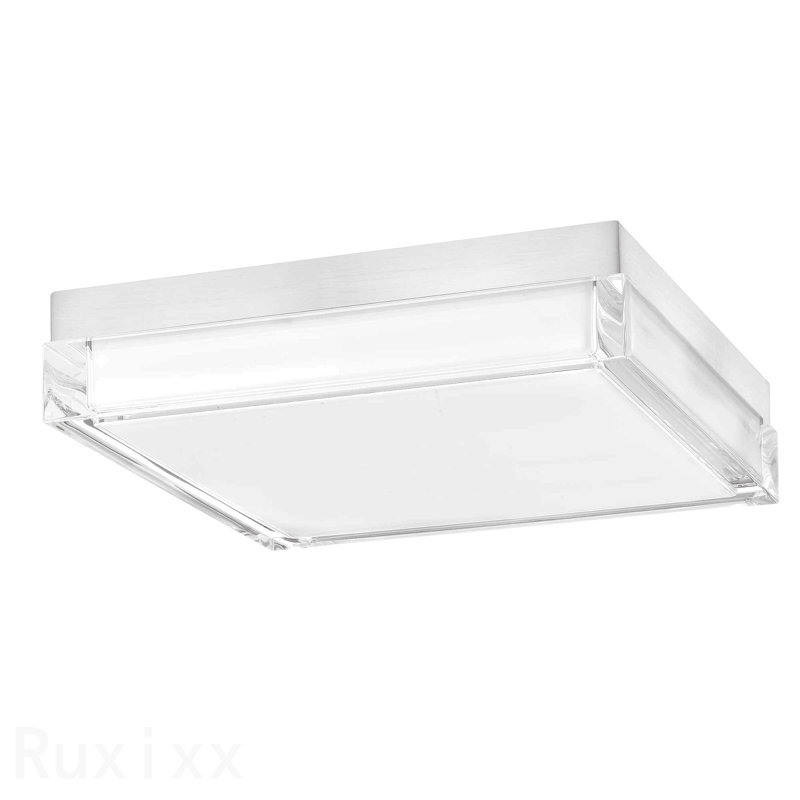 Plafonnier encastré à DEL 11 pouces Chromee, Chrome chrome, H 2,5 po x l 11 po x P 11 po