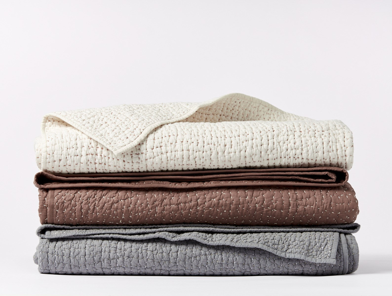 Pebbled Organic Percale Quilt