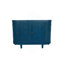 Armoire de rangement ovale 47 po avec 4 portes, armoire buffet avec rangement, armoire de rangement d'appoint cannelée à bord arrondi, porte coulissante, crédence autoportante, console pour salon, cuisine