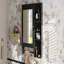 Armoire de rangement murale pour salle de bain, armoires à pharmacie avec grande porte miroir, tablettes réglables et trois niveaux de rangement ouverts (meuble-lavabo non inclus)-1509070359