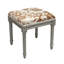 Tabouret de coiffeuse en lin gris avec pivoine grise-502684178-502684174