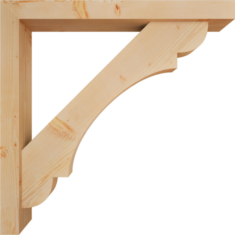 Olympic Block Offset Brace Bracket, 44 x 44, 5 1/2"W Douglas Fir (Smooth)