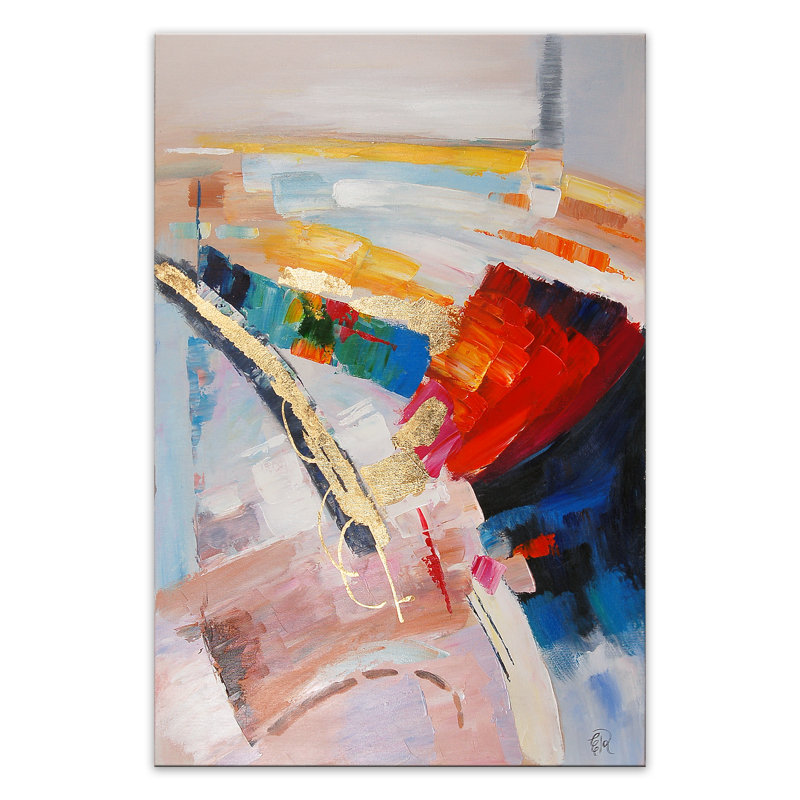 Abstract by E. Ramirez - Wrapped Canvas Painting Print