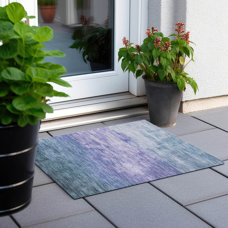 Tapis intérieur / extérieur lavable en machine Claudian, Rectangle 1 pi 8 po x 2 pi 6 po