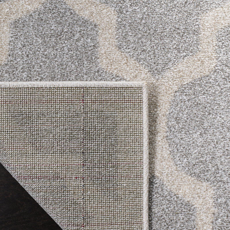 Tapis géométrique gris clair / beige Ammundsen, Rectangle 3 pi x 5 pi