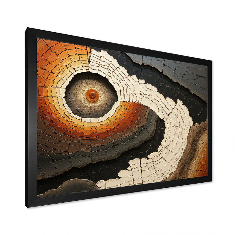 «Beige Quartz Mystery Collage», art mural pierre géode, H 24 po x l 32 po x P 1 po, Cadre d'angle fermé noir