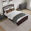 Lit plateforme en bois massif avec pied de lit assorti Audriel-906508004-906508056