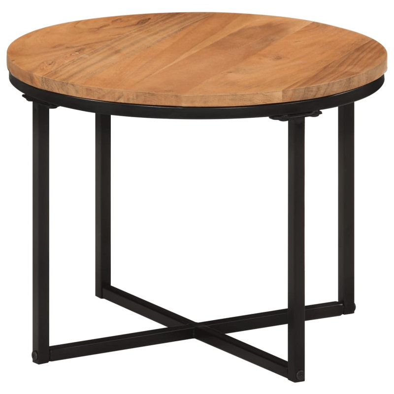 Rossana Cross Legs Coffee Table, Brown, 35cm H x 45cm L x 45cm W