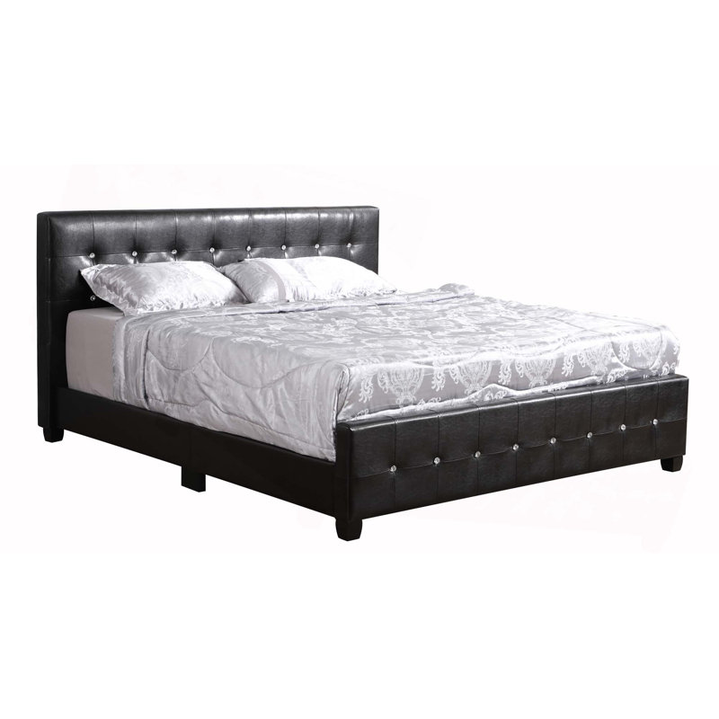 Lit double transitionnel noir pour espaces modernes