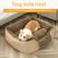 Canapé-lit rectangulaire pour animaux de compagnie lavable à la machine avec coussin amovible toutes saisons pour animaux de compagnie